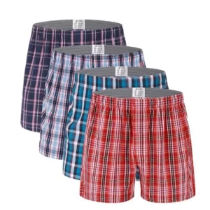 Mens Cotton Boxer Shorts Breathable Comfortable Loose Fit Underwear