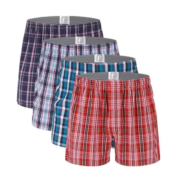 Mens Cotton Boxer Shorts Breathable Comfortable Loose Fit Underwear