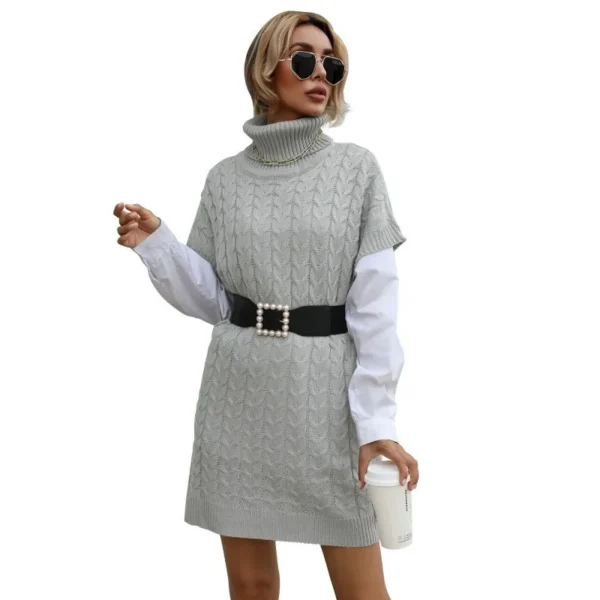 Women's Casual Loose Knit Sweater Vintage Pullover - Image 5