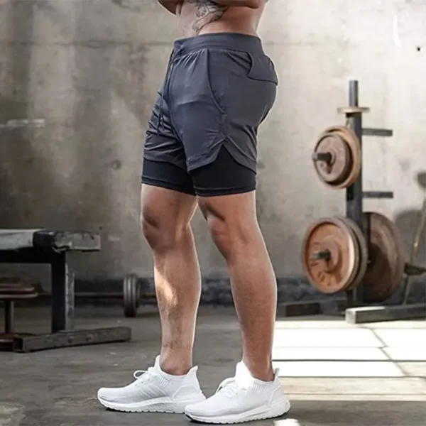 Men's 2-in-1 Running Shorts with Liner 5-Inch inseam - Image 2