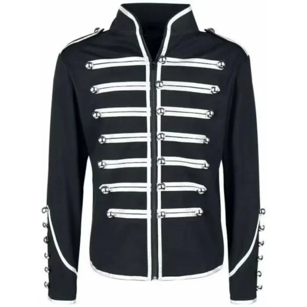 Men's Victorian Steampunk Gothic Long Coat Retro Collar Jacket - Image 3