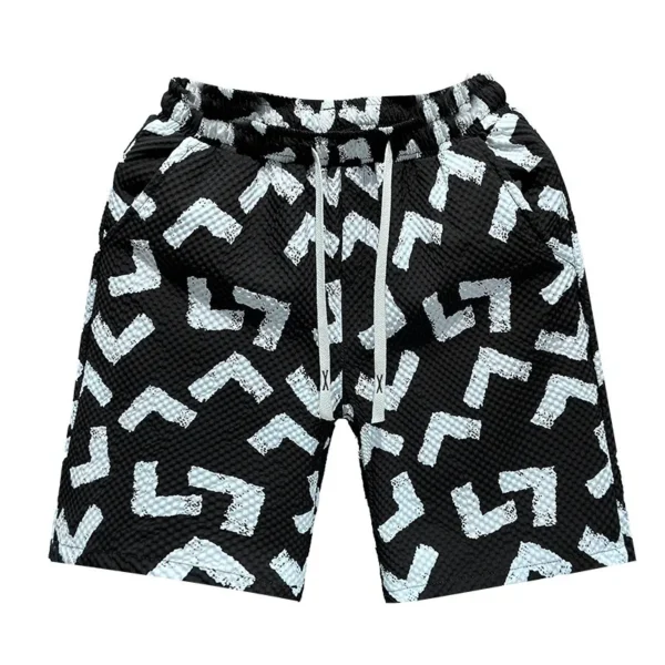 Men's Geometric Print Quick Dry Sport Shorts - Image 4