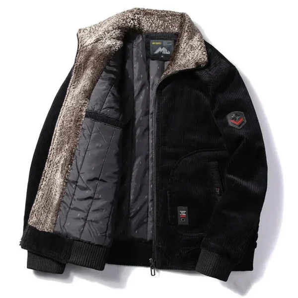 Men's Thermal Winter Jacket with Fur Collar - Image 4