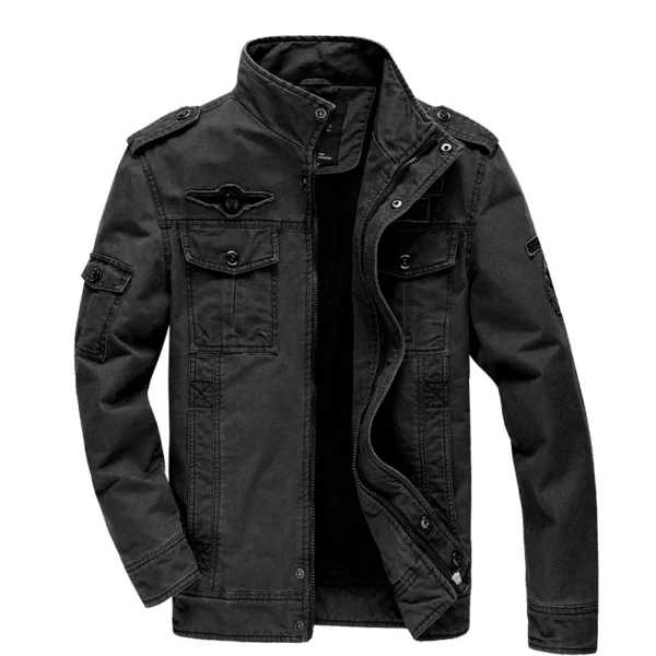 Men's Casual Military Jacket Plus Size M 6XL Army Cargo Coat - Image 3