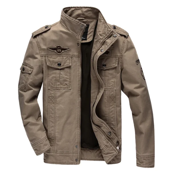 Men's Casual Military Jacket Plus Size M 6XL Army Cargo Coat - Image 4