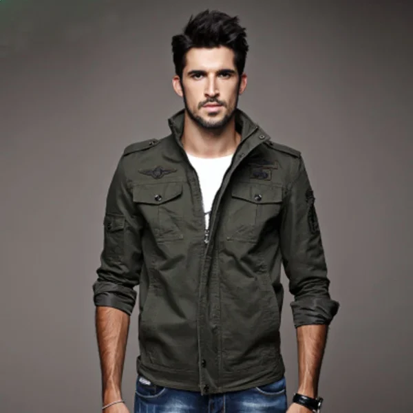 Men's Casual Military Jacket Plus Size M 6XL Army Cargo Coat - Image 5