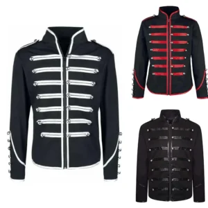 Men's Victorian Steampunk Gothic Long Coat Retro Collar Jacket
