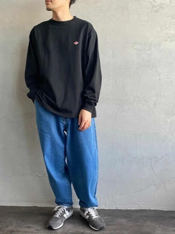 Japanese Style Classic Long Sleeve Cotton T-Shirt - Image 3