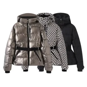 UNIZERA Women's Ski Jacket Hooded Slim Fit Down Coat