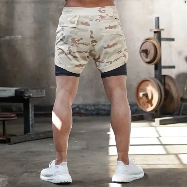 Men's 2-in-1 Running Shorts with Liner 5-Inch inseam - Image 3