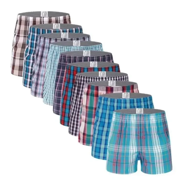 Mens Cotton Boxer Shorts Breathable Comfortable Loose Fit Underwear - Image 2