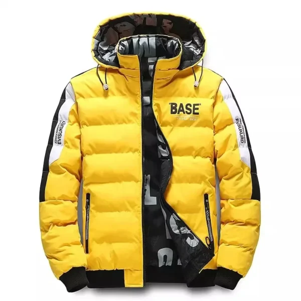 Men's Warm Winter Jacket 2025 Padded Thickened Down Coat with Removable Hood M 6XL