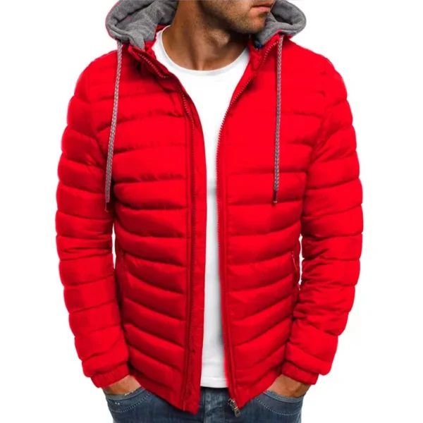 Men's Loose Streetwear Jacket Autumn Winter Warm Hooded Zipper Overcoat - Image 5