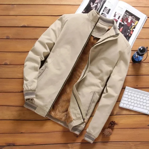 Men's Thick Winter Baseball Jacket Large Size Cold Proof Padded Coat - Image 4
