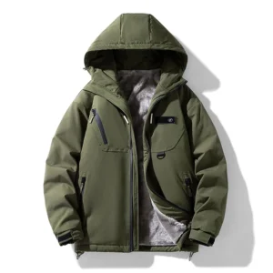 Men's 2025 Winter Japanese Style Hooded Padded Jacket