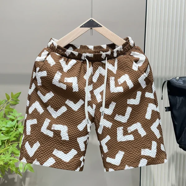 Men's Geometric Print Quick Dry Sport Shorts - Image 3