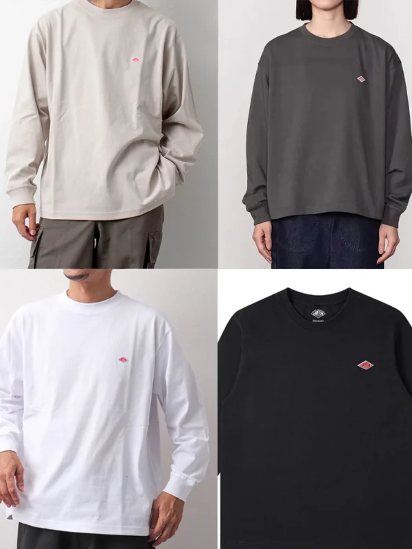 Japanese Style Classic Long Sleeve Cotton T-Shirt - Image 2