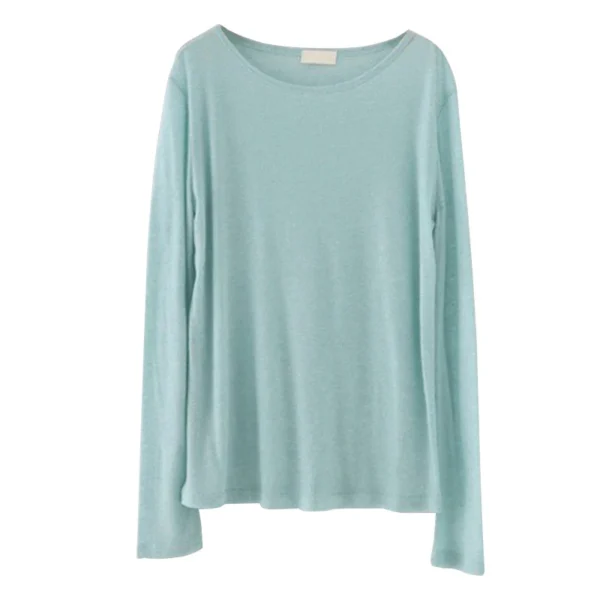 Women's See-Through Long Sleeve Slim Tee - Image 5